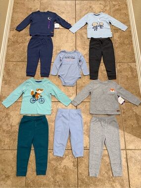 NWT KoalaKids Tshirt & Pants Sets + NWOT Garanimals Set Boys Fall/Winter Bundle